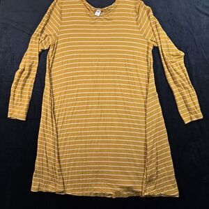 Old Navy Mustard and White Striped Dress